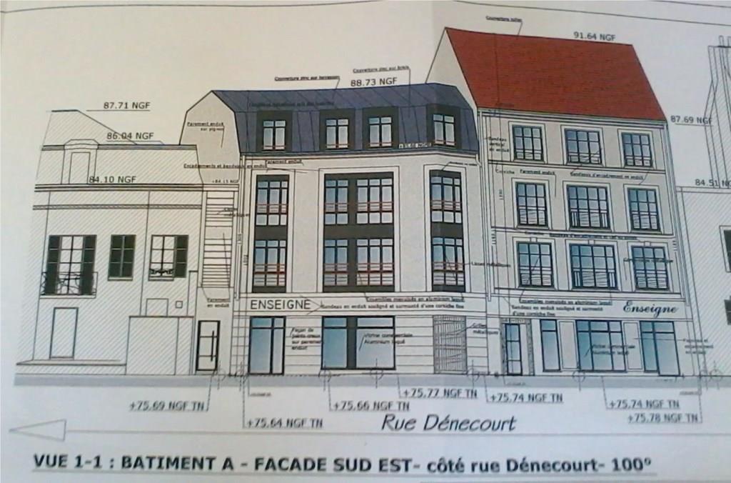 Plan des Façades rue Dénecourt
